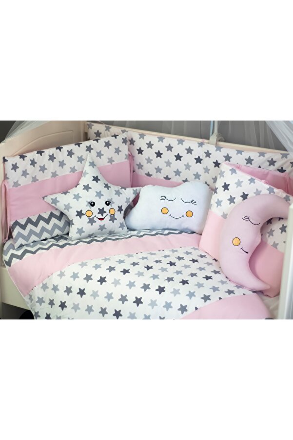 Kista Baby Baby Gold Park Beşik Bebek Uyku Seti Nevresim Takımı (70X110 , PEMBE)
