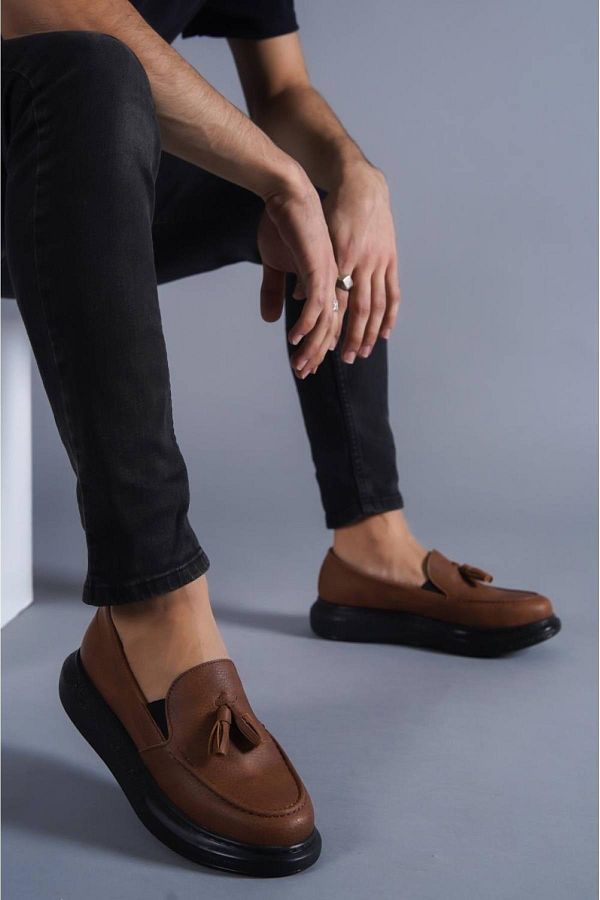 Tan black shoes online