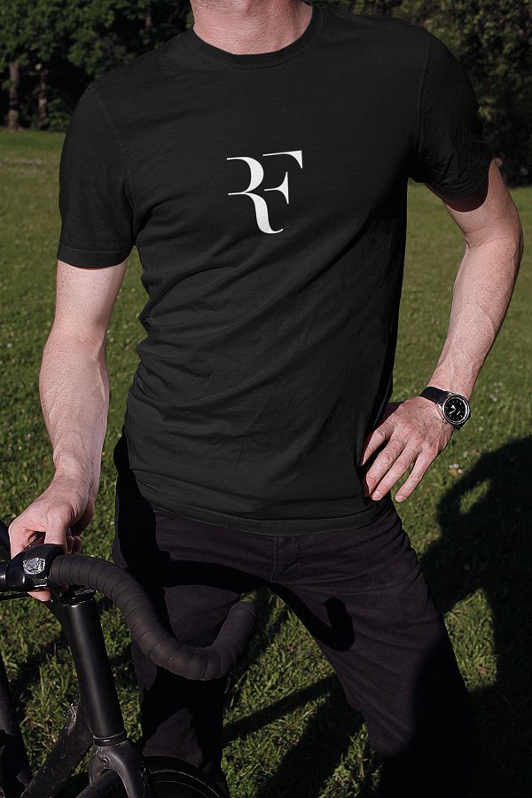 BaseLineShop Roger Federer RF Logo White T shirt Trendyol