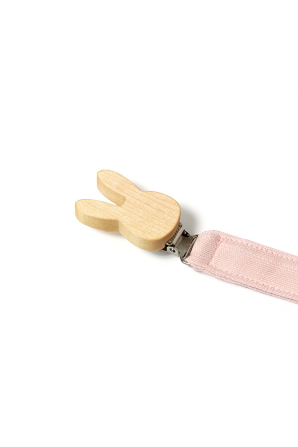 Deux Lapins % 100 Pamuk Müslin Bebek Emzik Askısı – Pembe