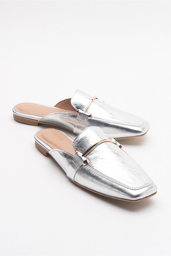 LuviShoes-Dámské pantofle Ronda Silver 1