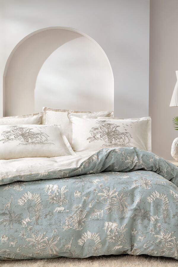 Yataş Aster Tek Kişilik Ranforce Nevresim Takımı - Adaçayı