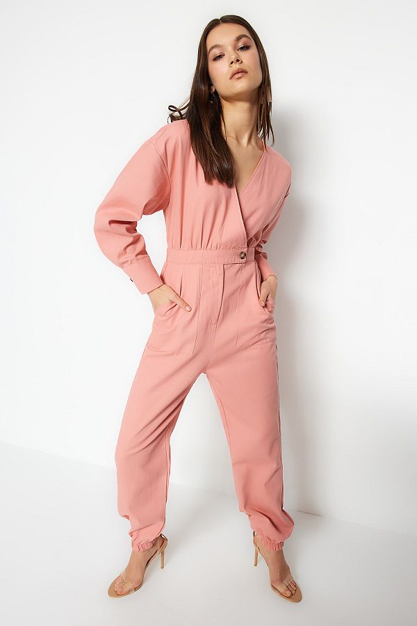 Trendyol Collection Jumpsuit Pink Regular fit Trendyol