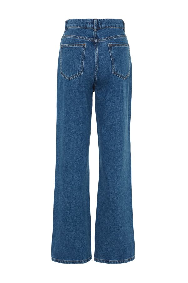 Trendyol Collection Jeans - Dark blue - Wide leg