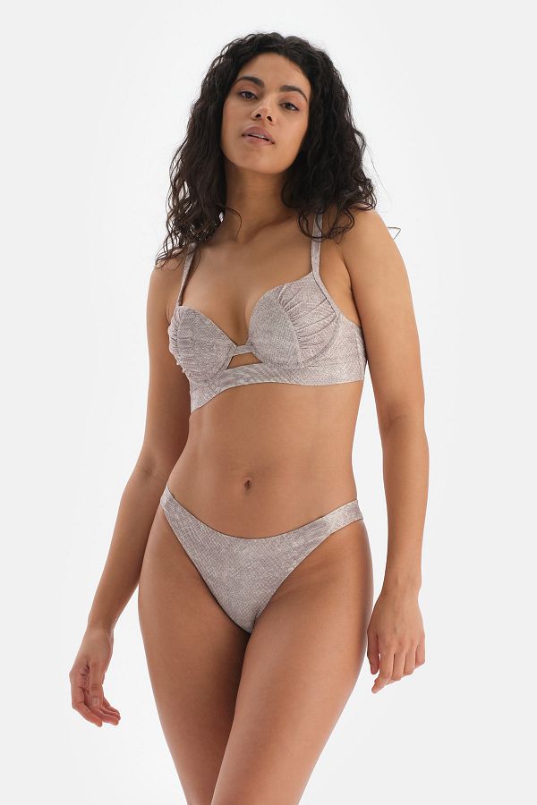 Dagi-Beige brasilianische Bikinihose 1