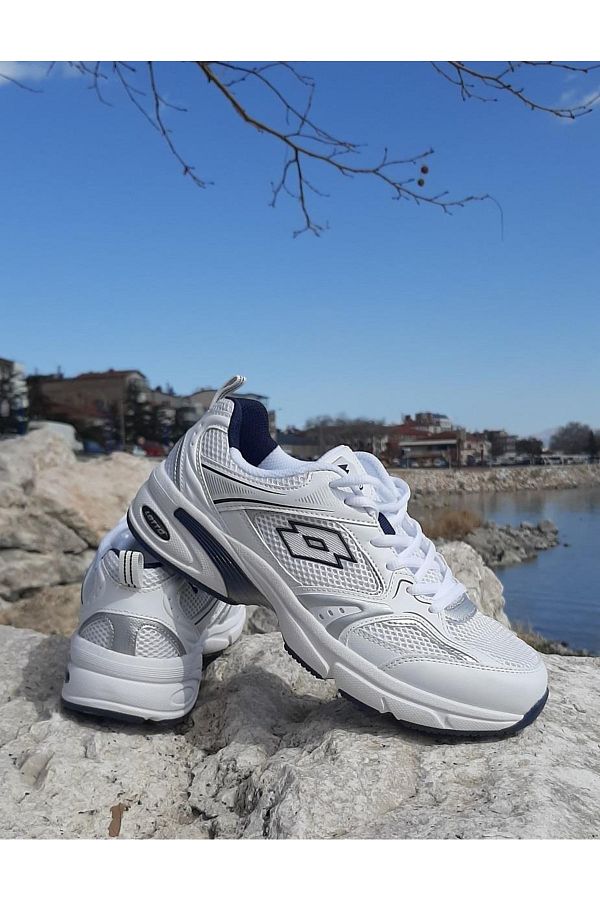 Lotto Athens White navy Memory Orthopedic Lightweight Sports Shoes Trendyol