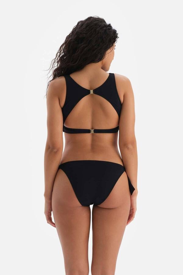 black halter neck bikini top