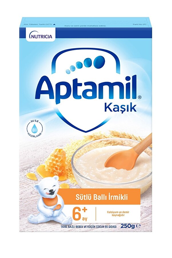 Aptamil Sütlü Ballı Irmikli Tahıl Bazlı Kaşık Maması 250 G 6-36 Ay