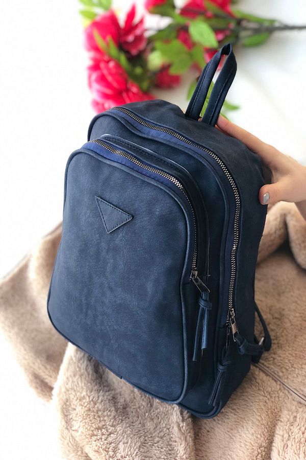 Dark blue backpack women's clearance