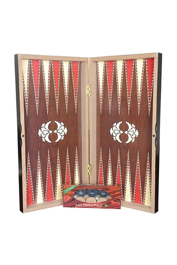 Sedef Okey-MDF Coated Large Size Wooden Backgammon Set Wooden Checkerboard Set 1