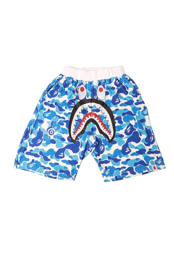 Leox Wear Bape Light Blue Camouflage Shark Unisex Shorts Trendyol