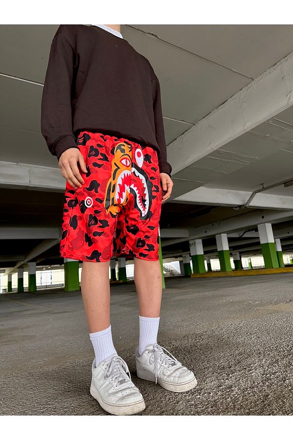 Bape shorts red and camo online