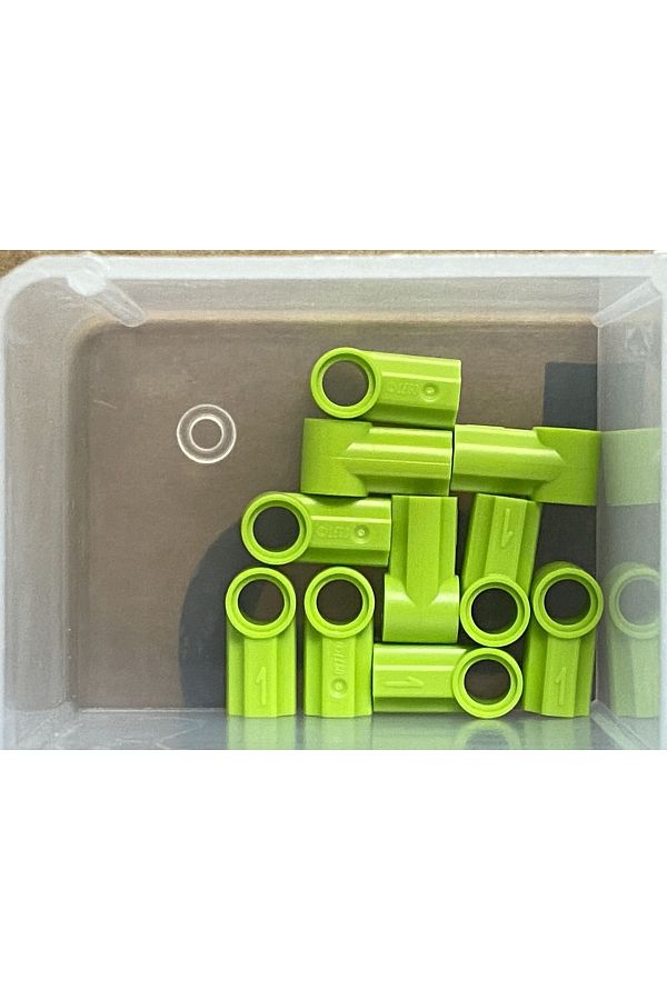 LEGO-Original Technic Custom Axle Connector Angled#1 Link Pistachio Green 4 Pieces to Send 1