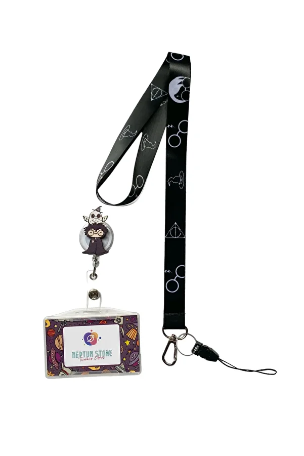 neptünstore-Harry Potter Small Icons Set of 3 Neck and Phone Strap + Yoyo + Card Carrying Case 1