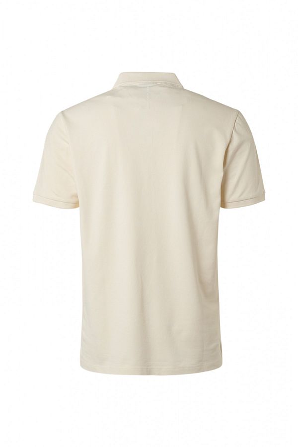 Qubz-Pánské tričko Polo Neck Ecru 1
