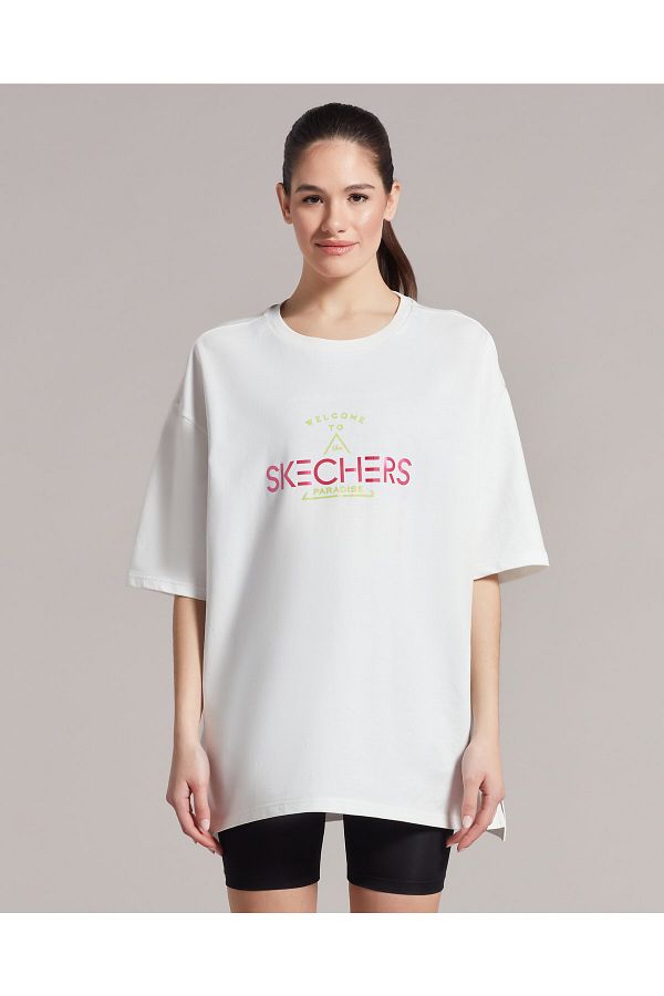 Skechers t shirt womens grey store