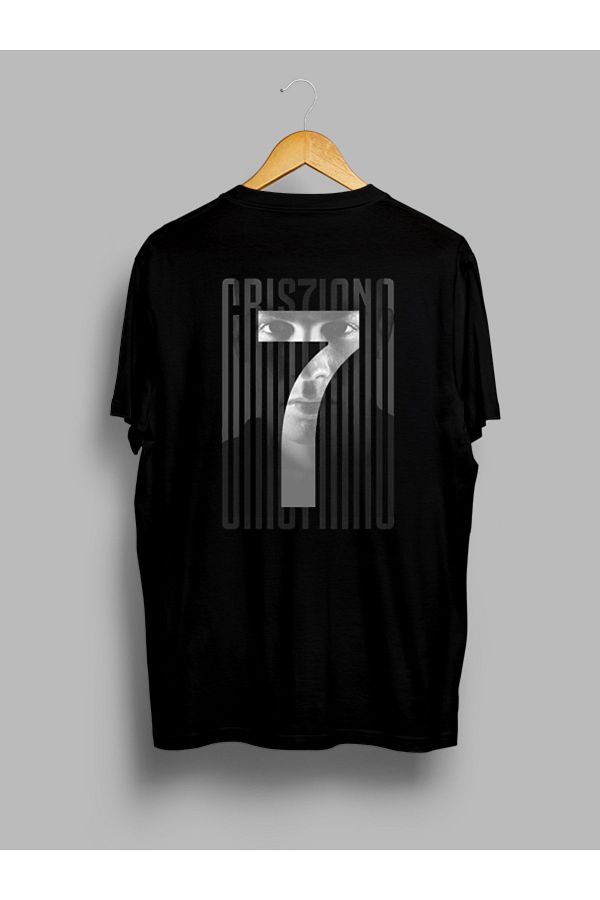 zip moda-Oversize Cr7 Cristiano Ronaldo Design Front and Back Printed T-Shirt 1