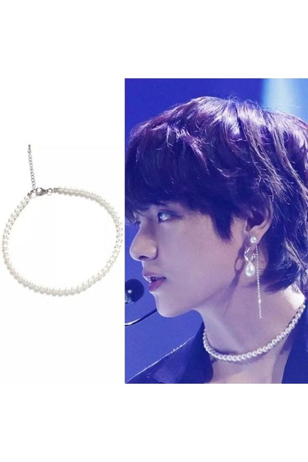 SOUL BY A B Bts V Taehyung Necklace Pearl Necklace Trendyol