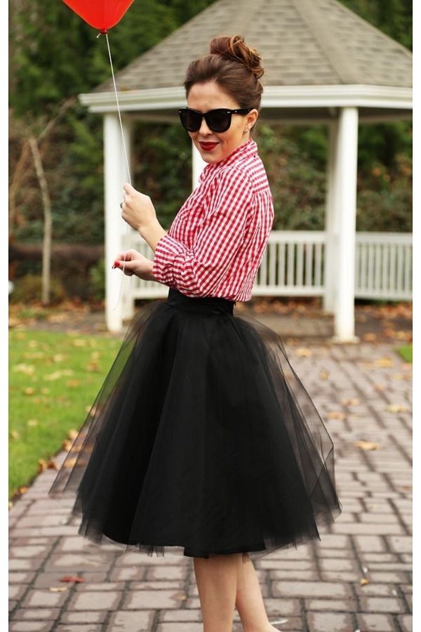 Black short tulle skirt shop