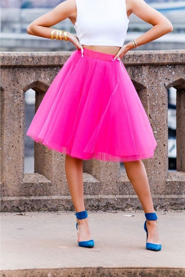 Womens blush tulle skirt 2025