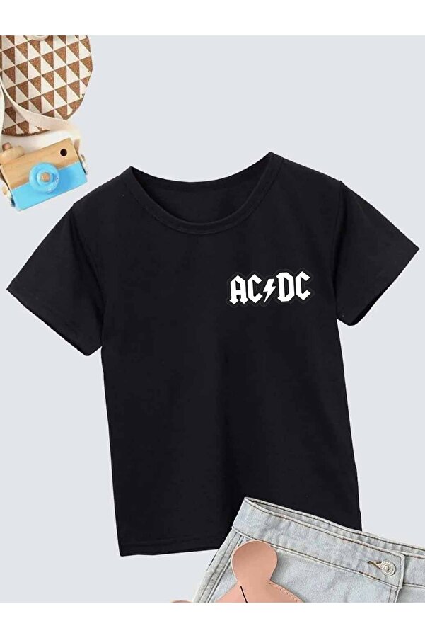 VASK Ünisex Rahat Kalıp Pamuklu Baskılı Siyah Çocuk T-shirt
