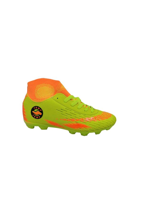 Jump-28365 Men's Yellow Lace-Up Sock Crampon Shoes 1