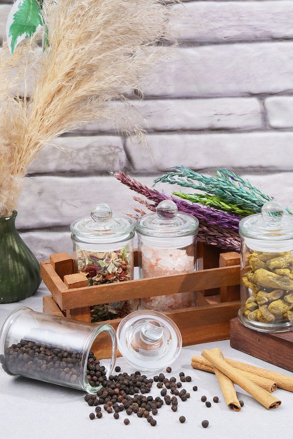 Mini glass spice jars cheap