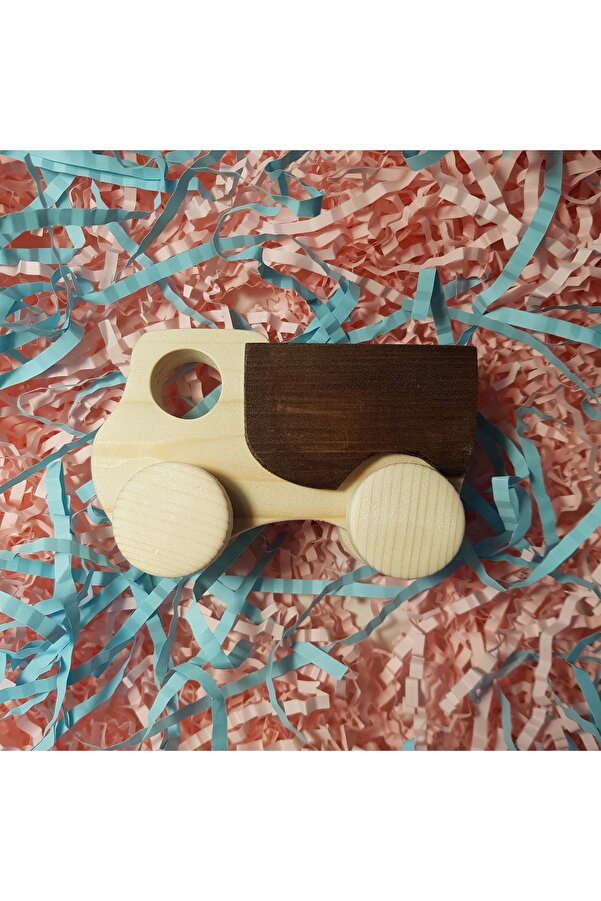 websunday El Yapımı Ahşap Oyuncak Tekerlekli Kamyon Çevre Dostu, Eğitici,doğal Ahşap, Montessori,+3 Yaş