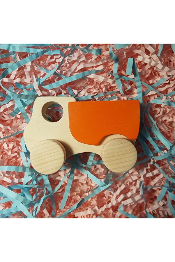websunday El Yapımı Ahşap Oyuncak Tekerlekli Kamyon Çevre Dostu, Eğitici,doğal Ahşap, Montessori,+3 Yaş
