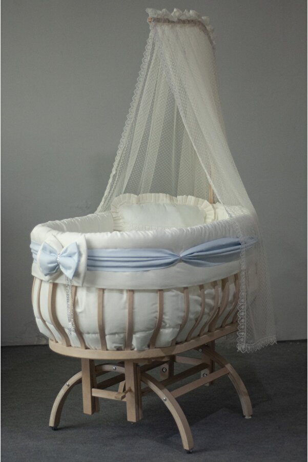 Kista Baby Sepet Beşik Uyku Seti Scarf (AHŞAP BEŞİK SETE DAHİL DEĞİLDİR)