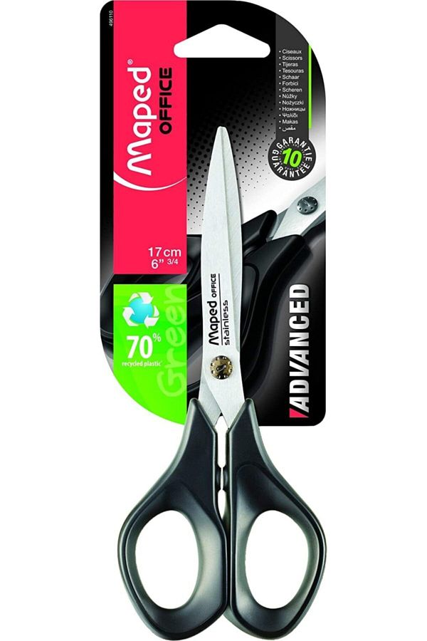 Maped-Advanced Green Symmetrical Scissors 17cm Blister 1 Piece3154144961103 1
