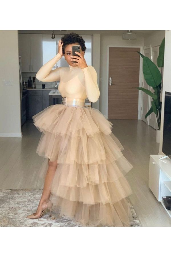 Womens cream tulle skirt top