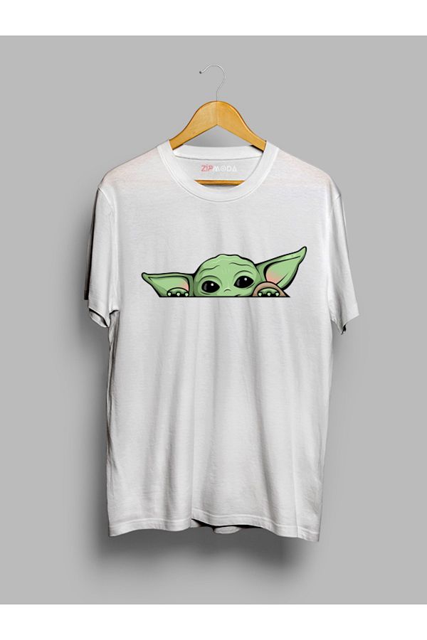 zip moda Oversize Baby Yoda Design Printed T Shirt T shirt Trendyol