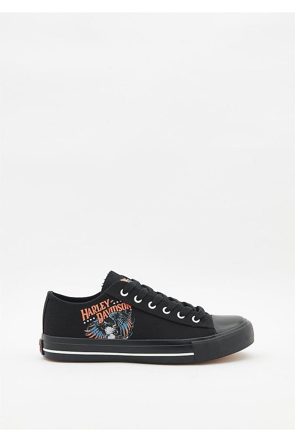 Harley Davidson Pearland Men s Black Linen Sports Shoes Trendyol