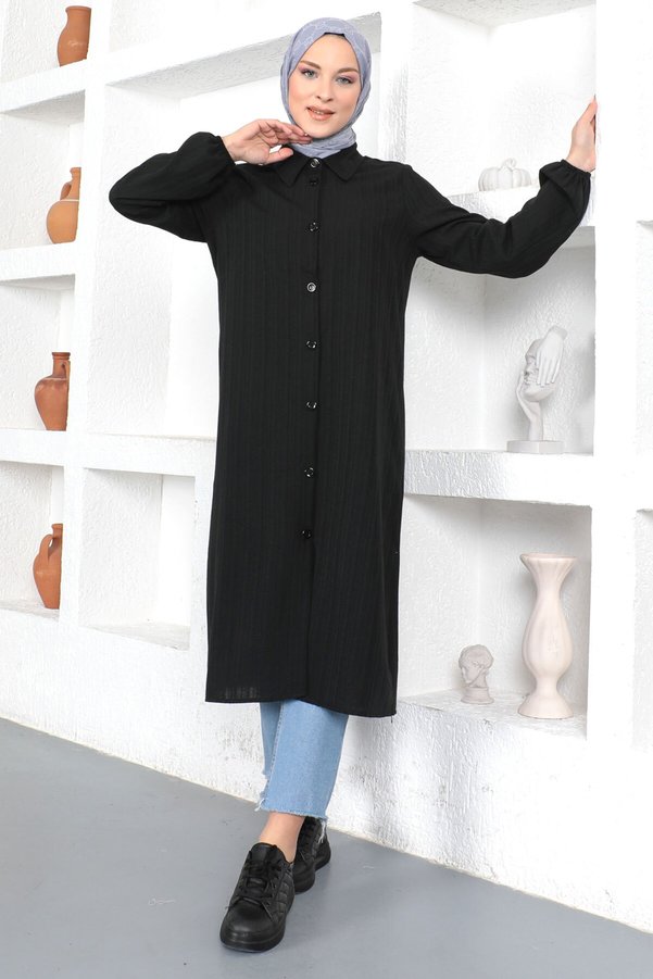TRENDYOL Damen Oversized Shirt – Langarm, Gerade Passform, In Plus Size