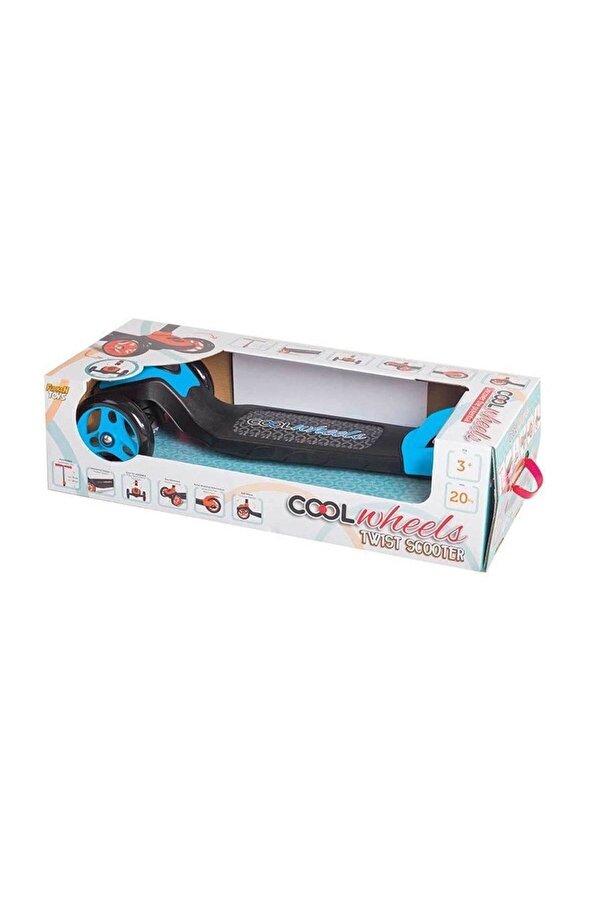 Cool Wheels 3 Tekerlekli Twist Scooter Mavi Çocuk Oyuncak Eğitici Zeka Geliştiren Montessori Anaokul