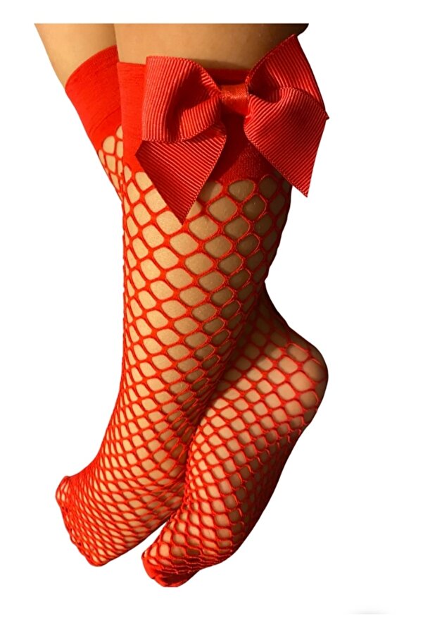 ESES BEBE Baby Red Knee Length Fishnet Socks- Trendyol