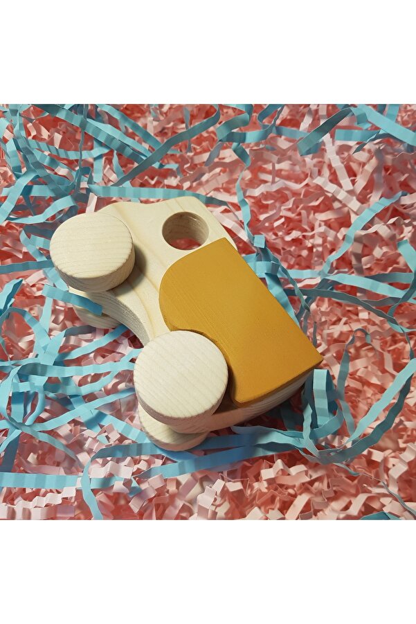 websunday El Yapımı Ahşap Oyuncak Tekerlekli Kamyon Çevre Dostu, Eğitici,doğal Ahşap, Montessori,+3 Yaş