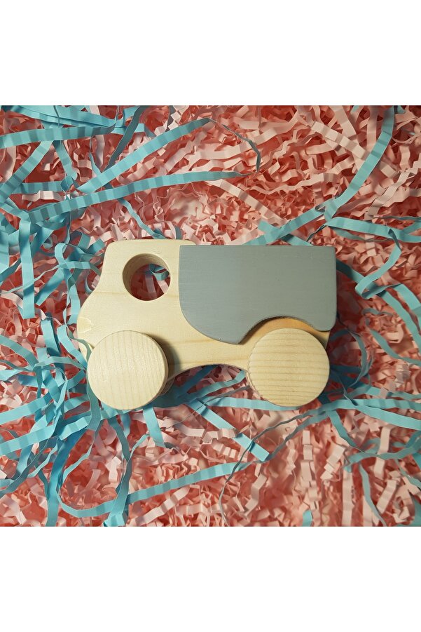 websunday El Yapımı Ahşap Oyuncak Tekerlekli Kamyon Çevre Dostu, Eğitici,doğal Ahşap, Montessori,+3 Yaş Hediye