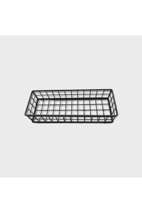 GO DEKOR-Asortik Medium Size Flat Decorative Rustic Wire Basket - Single (New) 1
