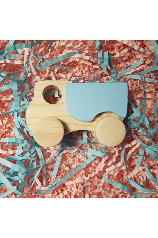 websunday El Yapımı Ahşap Oyuncak Tekerlekli Kamyon Çevre Dostu, Eğitici,doğal Ahşap, Montessori,+3 Yaş Hediye