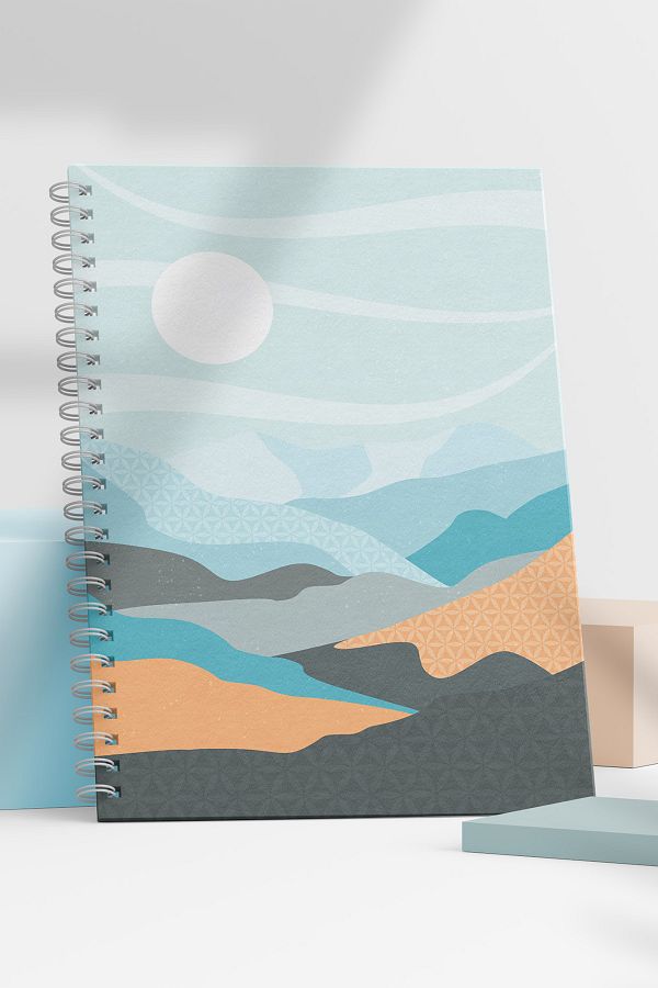 pixelpare-Bullet Journal Notebook| A5 Notebook| Dotted Sheet| Metal Spiral| 100 Sheets(50 Sheets) 1