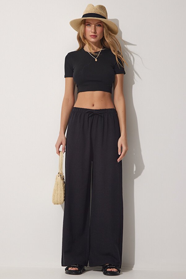 Tia Button Linen Trousers