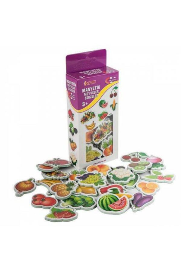 Mashotrend Manyetik Sebzeler Meyveler - Buzdolabına Yapışan Meyve Sebze - Meyve Sebzeleri Tanıyorum Seti
