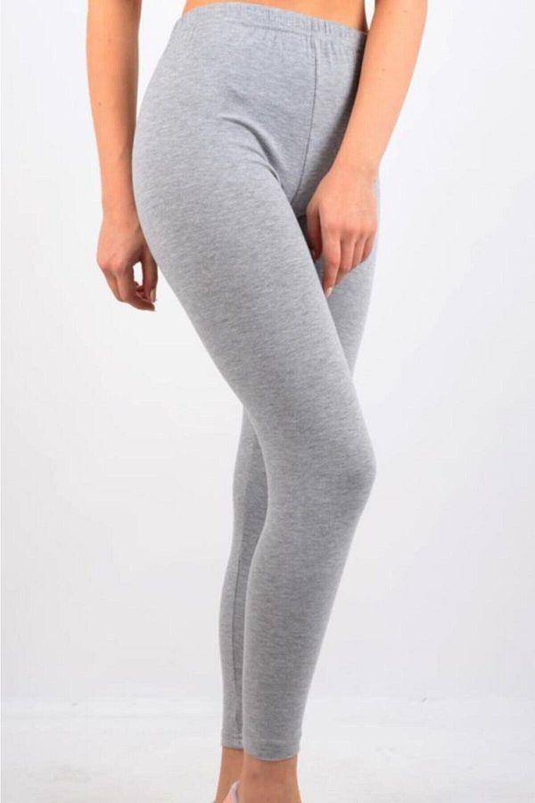 KOTA-Women's Plain Patternless Long Ladies High Waist Combed Cotton Tights Trousers 1