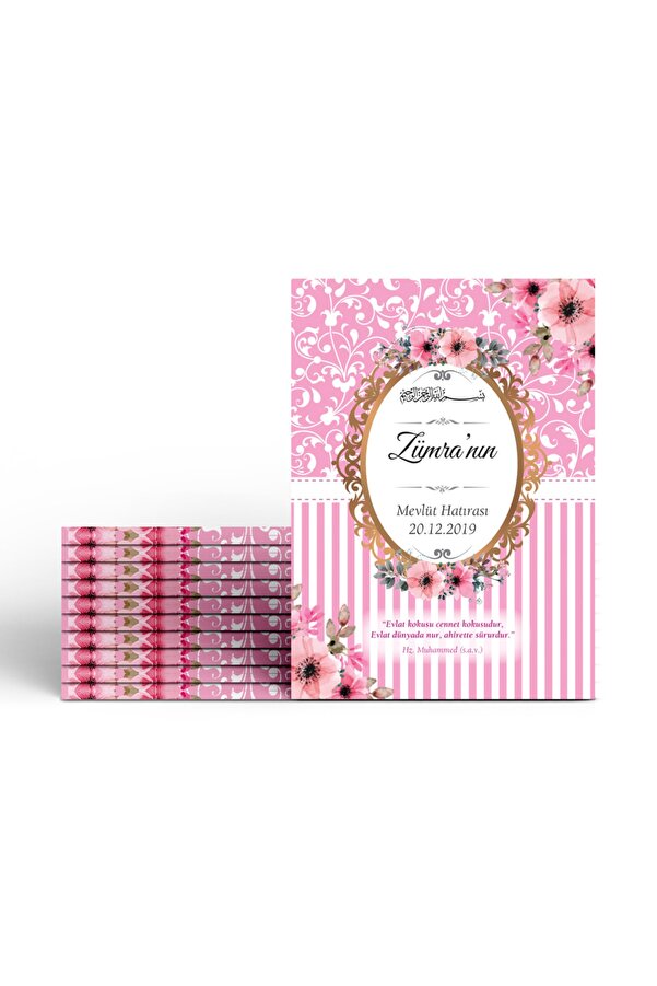 Mutluluk Atölyem 10 Adet Kız Bebek Kuranı Içi Yasin Mevlüt Kitabı