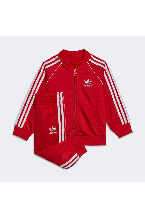 Adidas baby tracksuit red hot sale