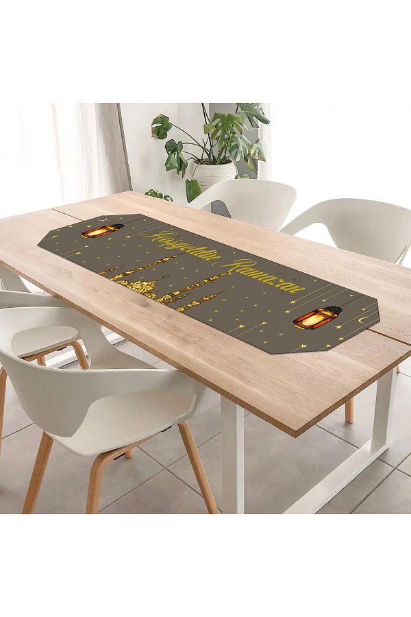 Egebella-Sultan of Ramadan 11 Months Concept Table Decorative Non-Slip Digital Printed Runner Mat 1