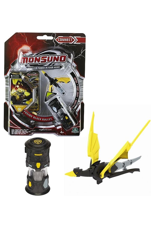 GIOCHI PREZIOSI-Monsuno, Licensed Fusion Black Bullet Figure, Launch Capsule and Game Card 1