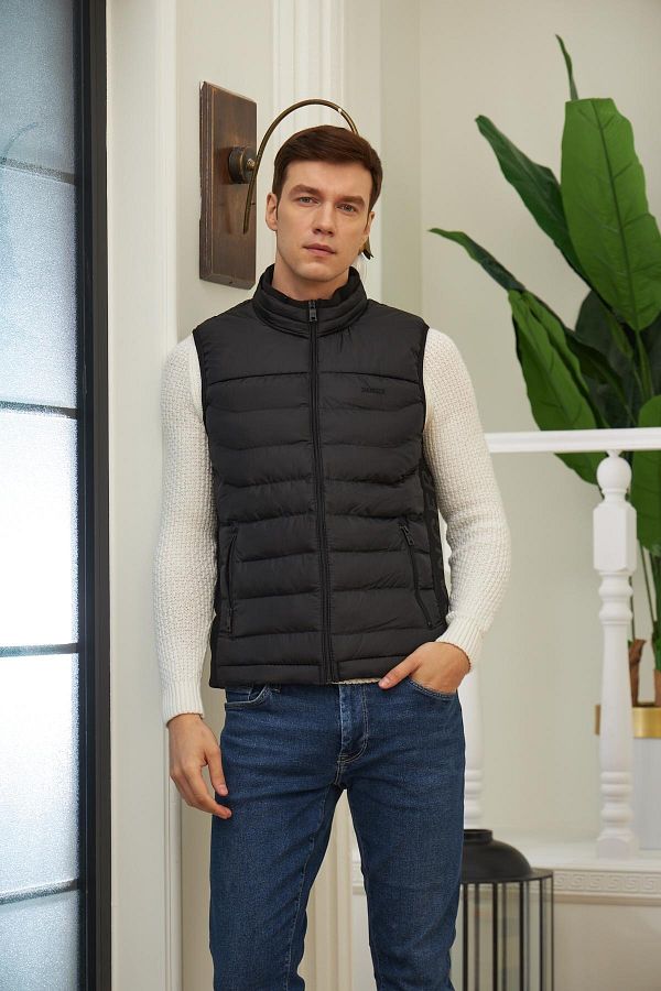 Printed puffer vest cheap